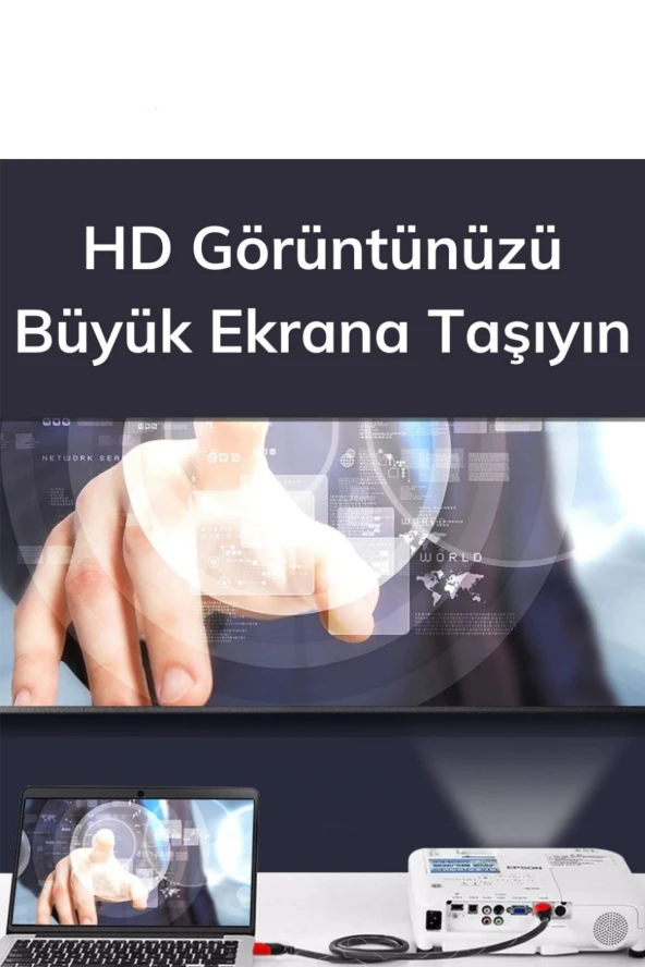 HDMI Kablosu HDTV Bilgisayar Uydu Görüntü Ses Full HD Sargılı Görüntü Aktarma Kablosu (4401)