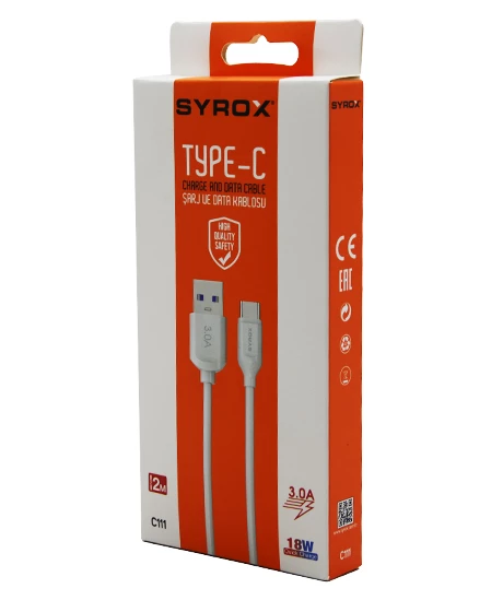 TYPE-C USB 2MT 3.0A QUICK ŞARJ - DATA KABLOSU 18W C111 (4401)