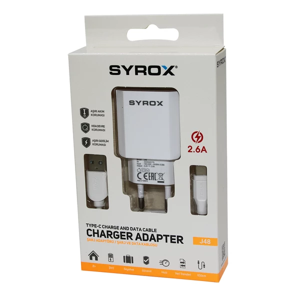 CHARGER ADAPTER TYPE-C USB SET 2.6A EV ŞARJ ALETİ (4401)