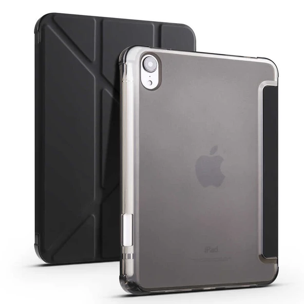 MobaxAksesuar Apple iPad Mini 7 (A17 Pro) Mini 6 Kılıf Kalem Bölmeli Trifolding Case 2021-2024 - 10