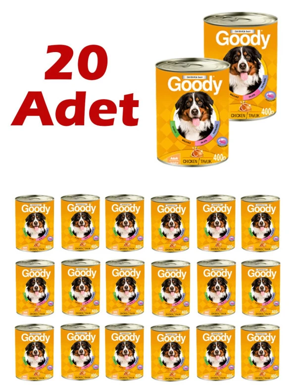 Goody Tavuklu Yetişkin Köpek Konservesi 400 Gr 20 Adet