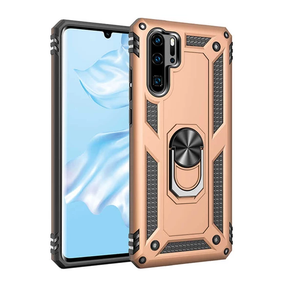 Huawei P30 Pro Kılıf Yüzüklü Zırh Tank Vega