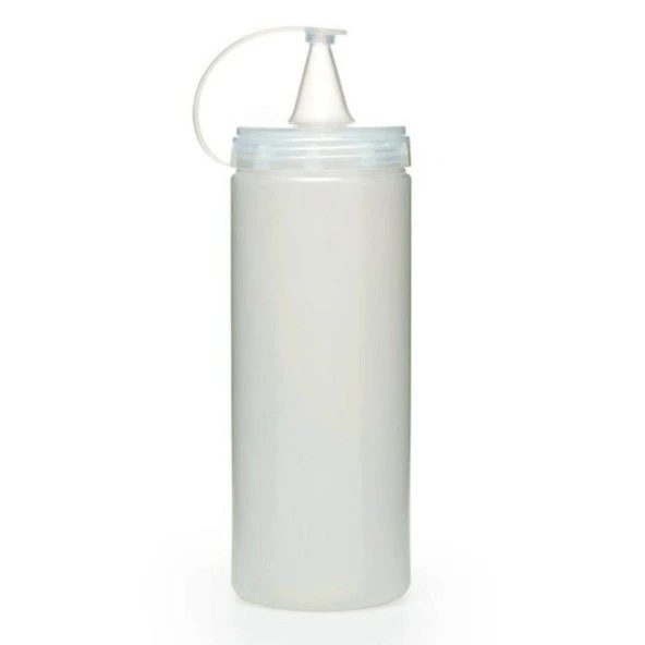 Şeffaf Kapaklı Sızdırmaz Yağlık Sosluk Şişesi Plastik Yağdanlık 400 ml. AP-9028 (4401)