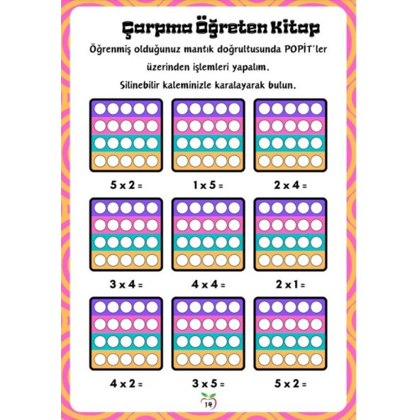 %100 Çarpma Öğreten YAZ-SİL Kitabı - 3