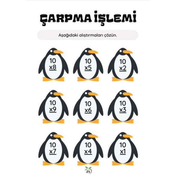 %100 Çarpma Öğreten YAZ-SİL Kitabı - 6