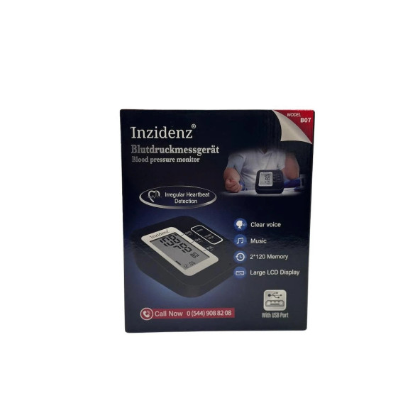 Inzidenz B07 Koldan Ölçer Türkçe Konuşan Tam Otomatik Tansiyon Aleti USB Portlu - 2