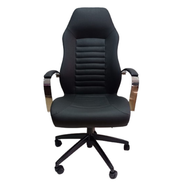 Çalışma Koltuğu Makam Sandalyesi Döküm Süngerli Siyah Metal Ayaklı - 3