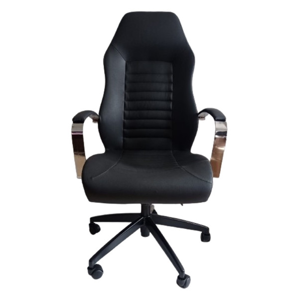 Çalışma Koltuğu Makam Sandalyesi Döküm Süngerli Siyah Metal Ayaklı - 4