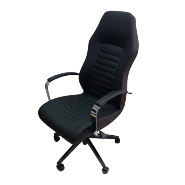 Çalışma Koltuğu Makam Sandalyesi Döküm Süngerli Siyah Metal Ayaklı - 8