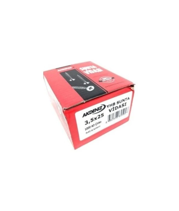 Akdeniz Sunta Vidası 3,5X25-SUNTA Vidası-2,5 cm VİDA-500 Adet