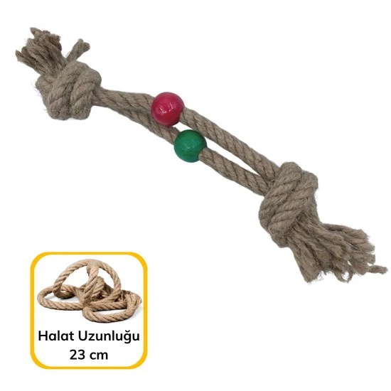 Diş Kaşıma İpi Köpek Oyuncağı Diş Güçlendirme Temizleme İpi Köpek Oyun Halatı (4401) - 2