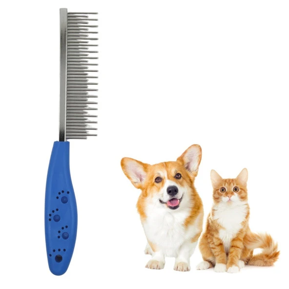 Tüy Açıcı Kedi Köpek Tarağı Tek Taraflı Metal Dişli Evcil Hayvan Bakım Fırçası (4401)