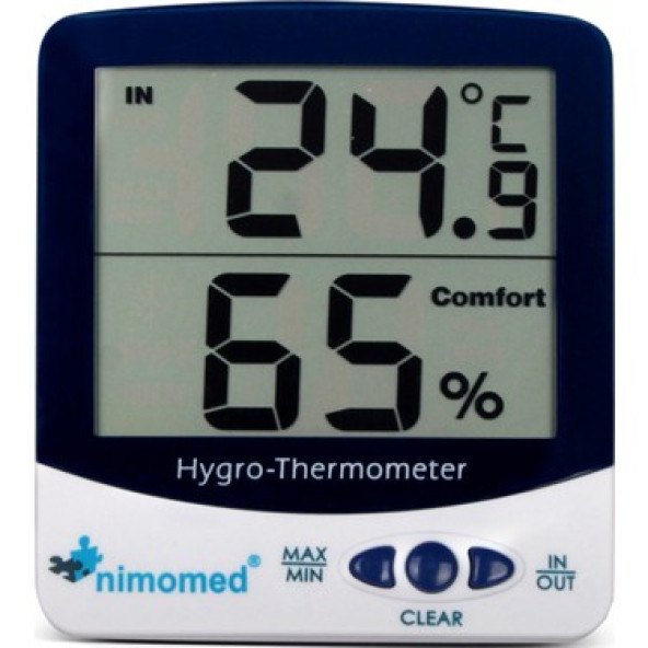 Nimomed Sh-109 Dijital Nem ve Sıcaklık Ölçer Termometre