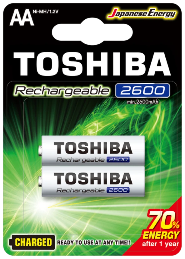 TOSHIBA 2600 MAH ŞARJLI KALEM PİL 2Lİ (4401)