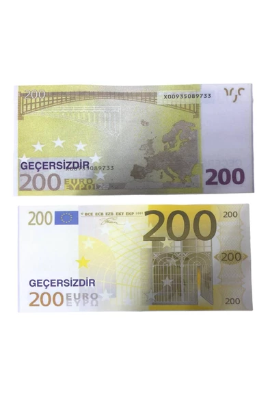 200 EURO Geçersiz Sahte Düğün Parası Oyun Parası (100x200 EURO)