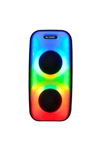 Joyka Pro 500w Kumandalı Parti Bluetooth Mikrofonlu Kablosuz Hoparlör Radyolu Rgb Ledli 2608