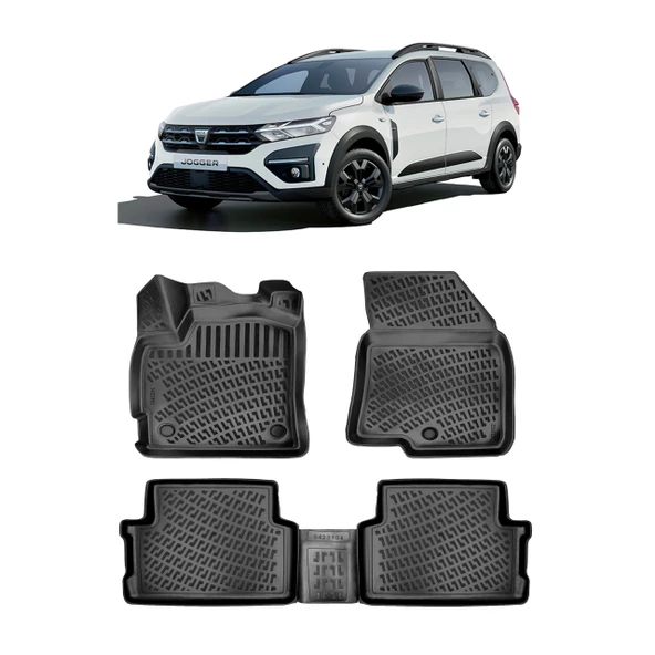 Rizline Dacia Jogger 2022 Sonrası  3D Havuzlu Paspas Sİyah ürün görseli