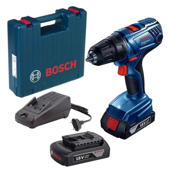 Bosch Professional GSR 180-LI  18 Volt  2,0 Ah  Çift Akülü/ Delme ve Vidalama Makinası-06019F8109 - Resim 2