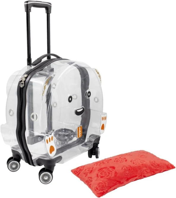 Lepus WHEEL BAG 4 Teker Kedi ve Köpek Valiz 42-45-25cm Şeffaf - 4