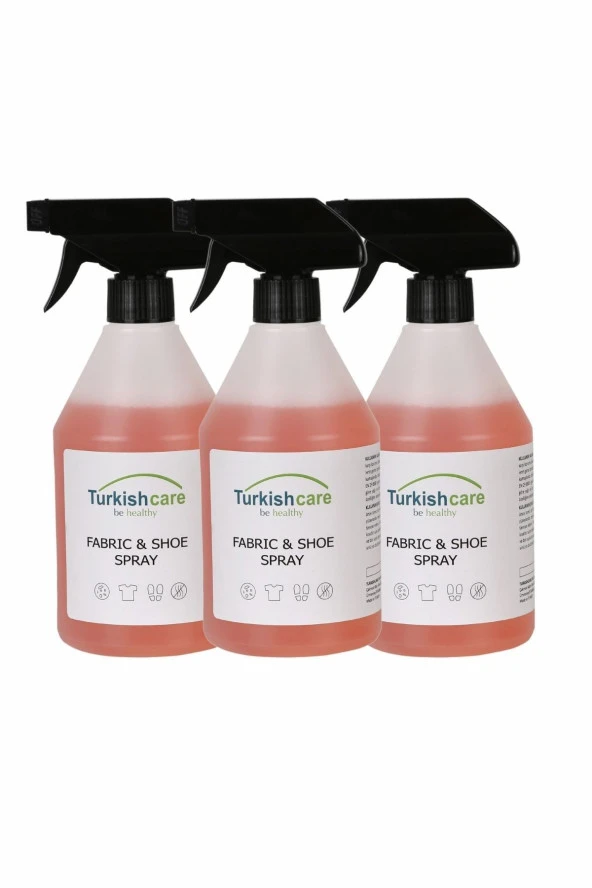 Turkishcare Ayakkabı ve Kumaş Temizleme Spreyi 3x500 ml 3 lü Set