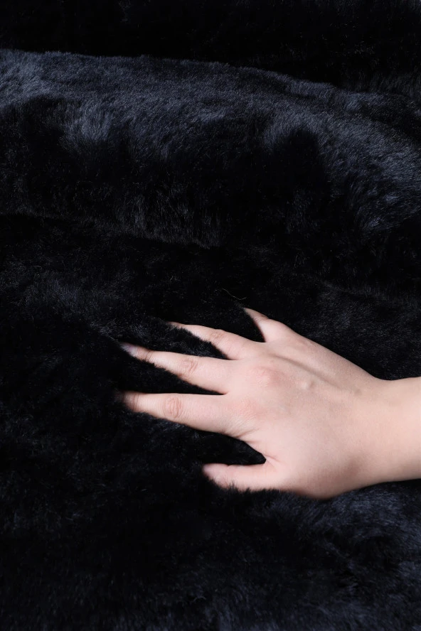 Dekoratif Tavşan Tüyü Ultra Yumuşak Peluş Yuvarlak Halı - 10