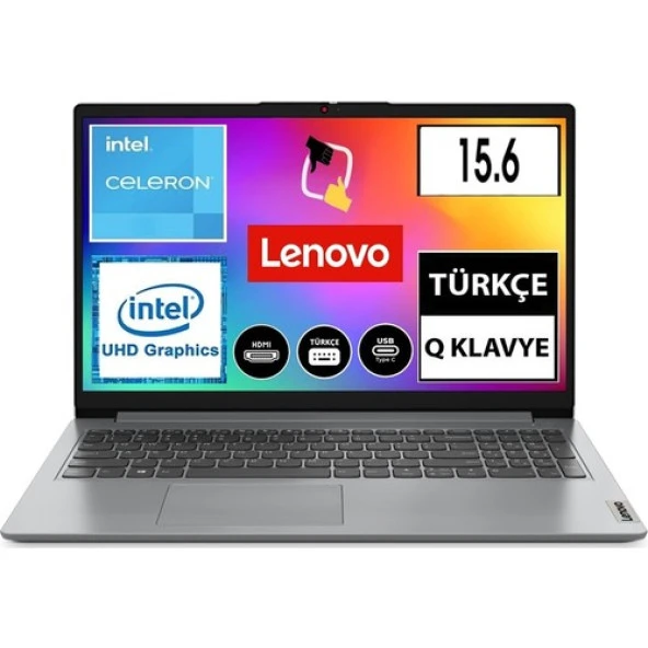 Lenovo Ideapad Intel Celeron N4020 4gb 128GB SSD Freedos 15.6  Taşınabilir Bilgisayar 82V700A8TX Snertech