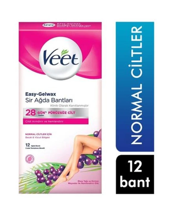 Veet Normal Ciltler İçin Sir Ağda Bantları 12li