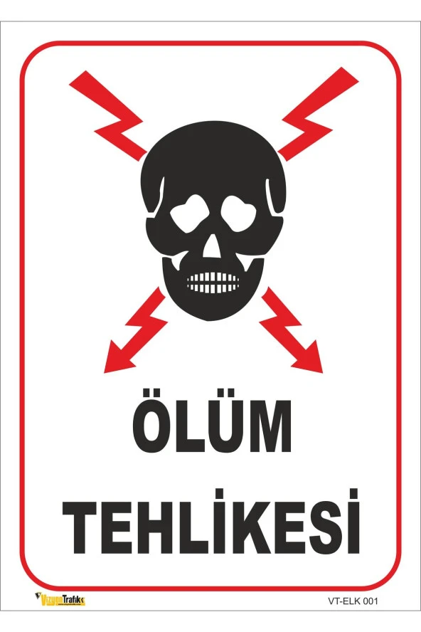 Ölüm Tehlikesi - Isg Levhası Levha 50x70 Cm Sticker