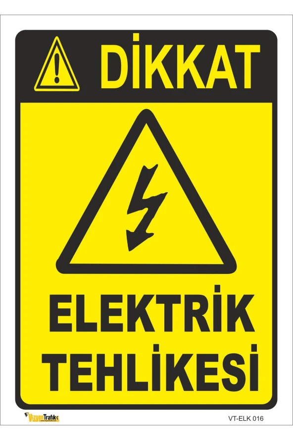 Elektrik Tehlikesi - Isg Levhası Levha 25x35 Cm Sticker
