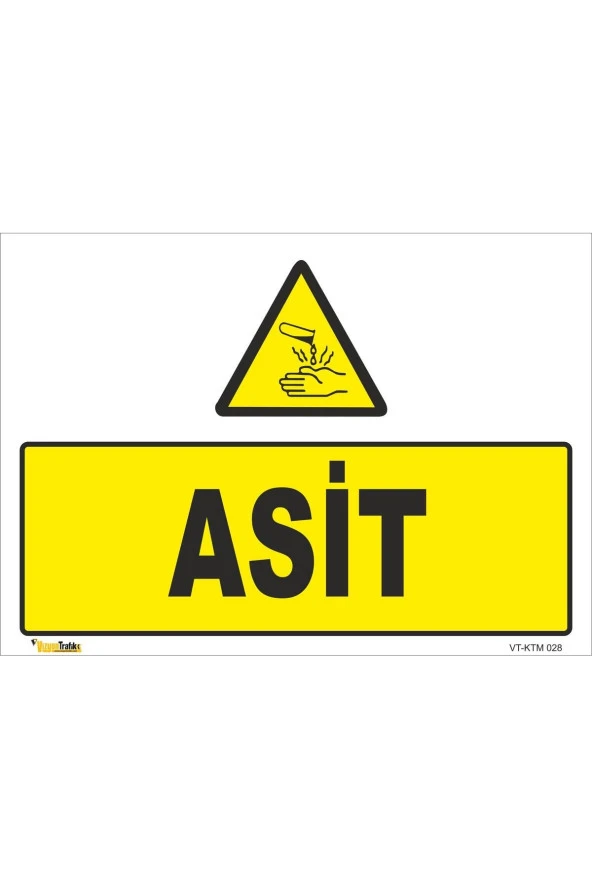 Asit - Isg Levhası Levha 15x21 Cm Sticker