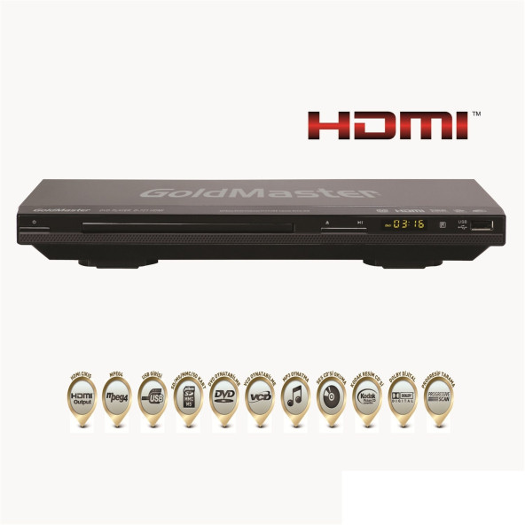Goldmaster D-721 SD / USB HDMI/ Dvd Oynatıcı