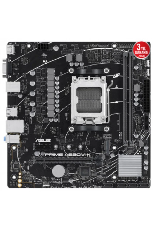 Asus Prime A620M-K AMD AM5 DDR5 Micro ATX Anakart - 2