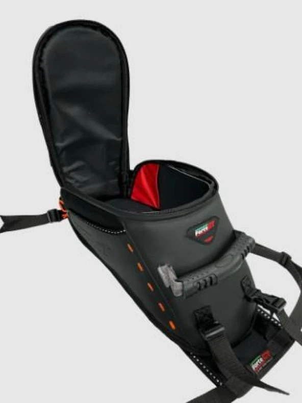 Forte gt Xbyc 70655 Motosiklet Kavisli PVC Africa twin Depo Üstü Çanta Siyah - 2