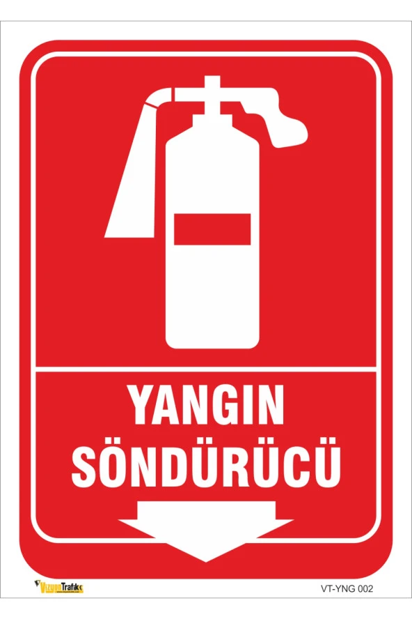 Yangin Söndürücü - Isg Levhası Levha 35x50 Cm Galvaniz Saç 0,4 Mm