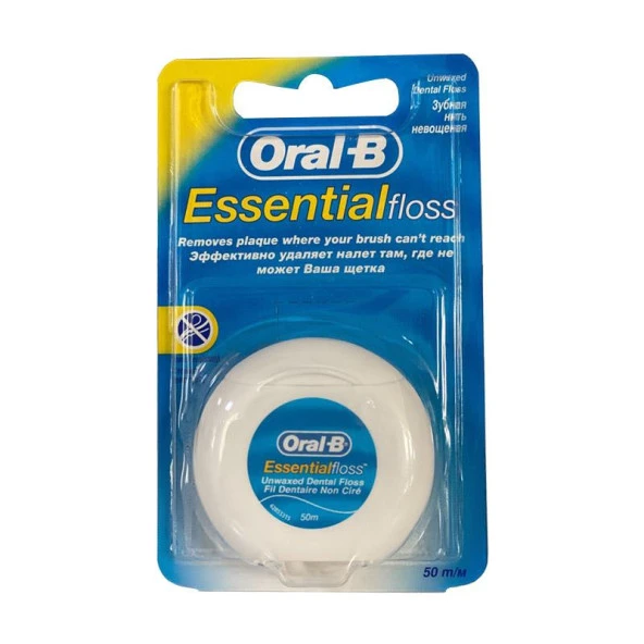 Oral-B Essential Floss Unwaxed Diş ipi 50m