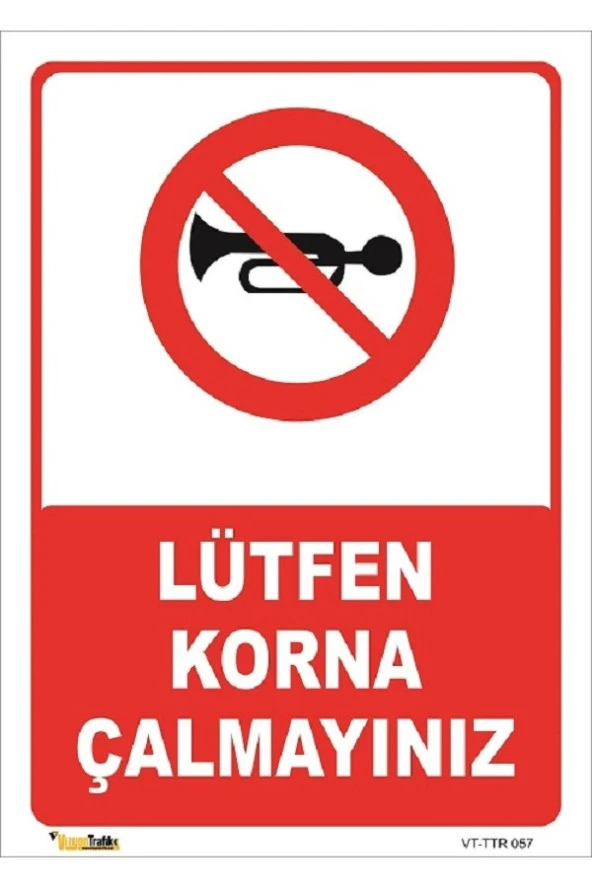 Lütfen Korna Çalmayınız 25x35 Cm Sticker - 1