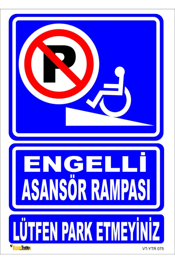 ENGELLİ RAMPASI 15X21 cm Sticker - PttAVM.com - 2024