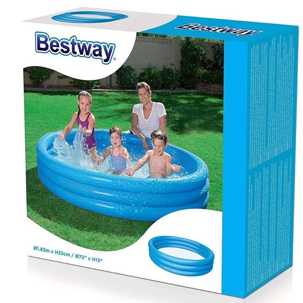 BESTWAY 51027 3 BOĞUMLU RENKLİ ŞİŞME HAVUZ 1.83m x 33cm - 3