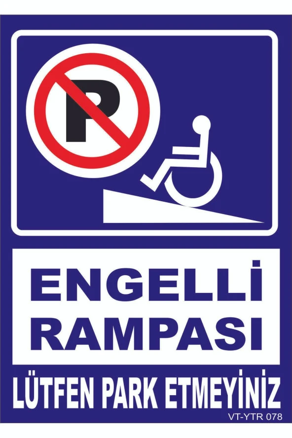 ENGELLİ RAMPASI 15X21 cm Sticker YTR 078