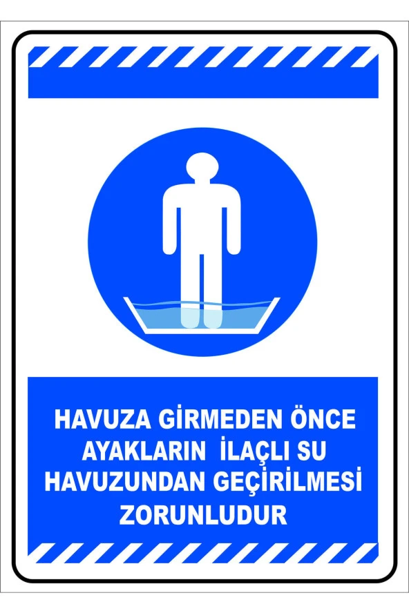 HAVUZA GİRMEDEN ÖNCE İLAÇLI SU 70x100 cm Sticker