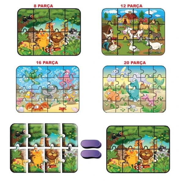 DIYTOY HAYVANLAR SÜPER RENKLİ EVA PUZZLE 4LÜ - 2