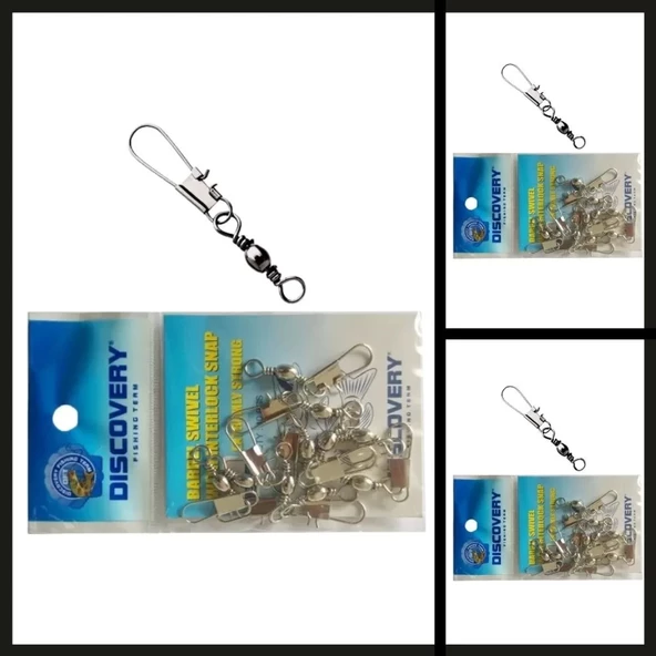 Uyguna-Yakala 10 Adet No:8 Dft Klipsli Fırdöndü Nikel-DÖN.149 - Resim 2