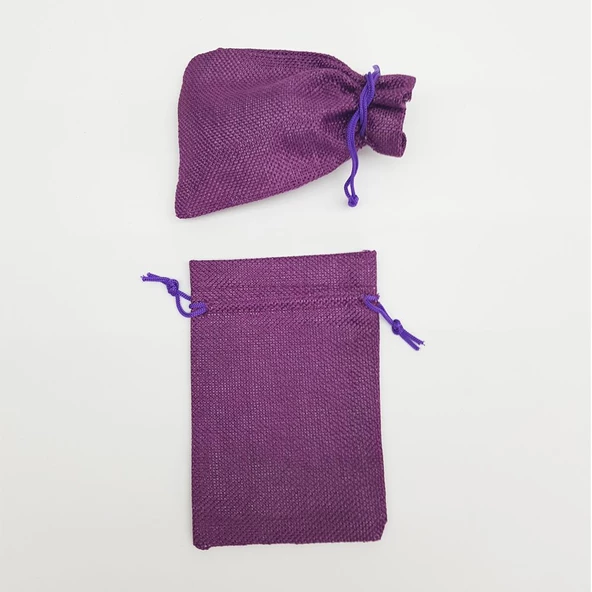 Jüt Keten İpli Çuval Kese Çanta 9x13 Cm. - 5 Adet - 5