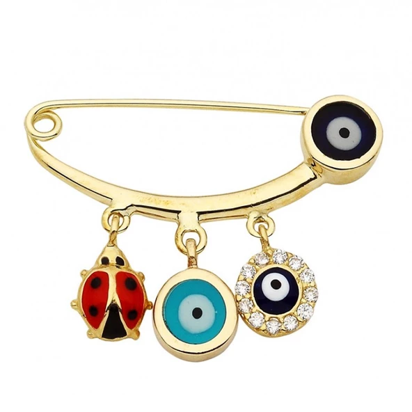 Altın Çengel İgne Mineli 3'lü Unisex ürün görseli 1