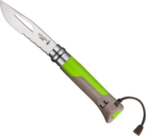 Opinel Inox No 08 Paslanmaz Çelik Outdoor Çakı - Yeşil