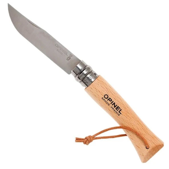 Opinel Inox No 7 Gürgen Saplı Paslanmaz Çelik Trekking Çakı - Naturel