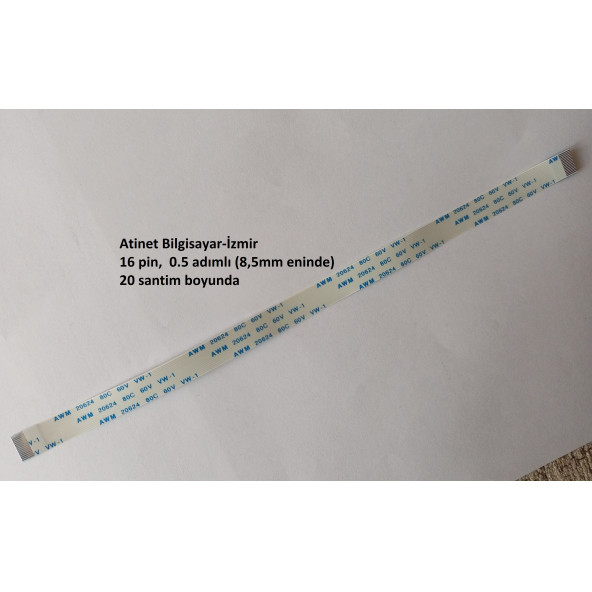 Awm 20624 80C 60V Vw-1 Flex Şerit Kablo 16 Pin 20 Cm 16-0.5-20A