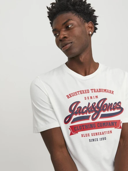 JACK JONES Baskılı Erkek Tişört 12246690 - Resim 7
