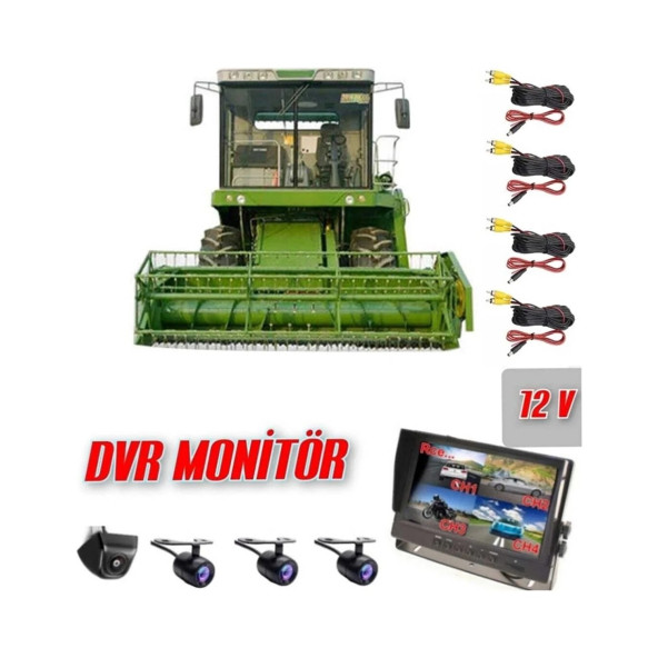 Okul Servis Kamera Sistemi (7 Inç Kayıt Yapabilen Ekran + 4 Kamera Hepsi Bir Arada) - 5