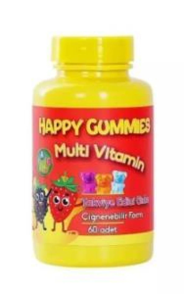 Happy Gummies Multi Vitamin Çiğnenebilir Form 60 Adet